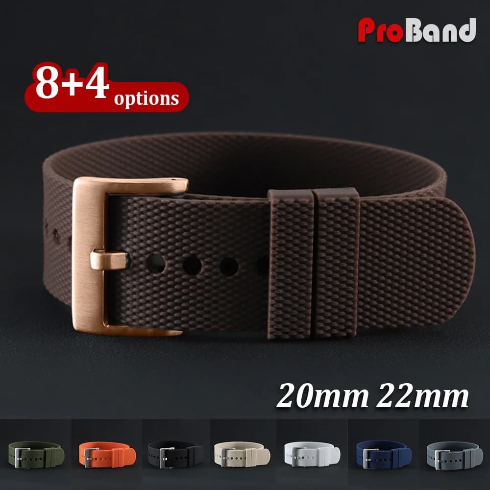Cinturini Sportivi in Silicone Monoblocco 20mm 22mm FKM, Sostituzione Cinturino da Polso per Uomo, Cinturino in Gomma Bianco Grigio per Tudor e Cartier