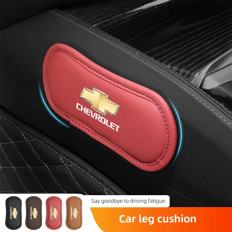 Leather Car Pillow Cushion Elastic Knee Pad Leg Pad Armrest Pad Accessories For Chevrolet Spark Captiva Cruze Tracker Orlando