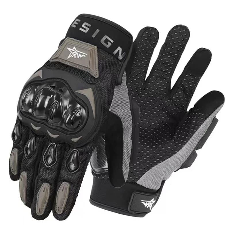 Guanti da moto Guanti da corsa traspiranti con dita chiuse per sport all'aria aperta Crossbike Riding guanti da moto da uomo