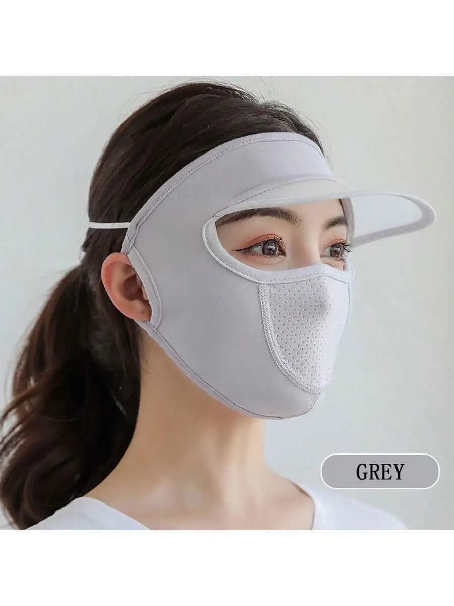 Protective mask for the Face with visor, UV protection, breathable, in Ice Silk, Windproof, for Open Cycling