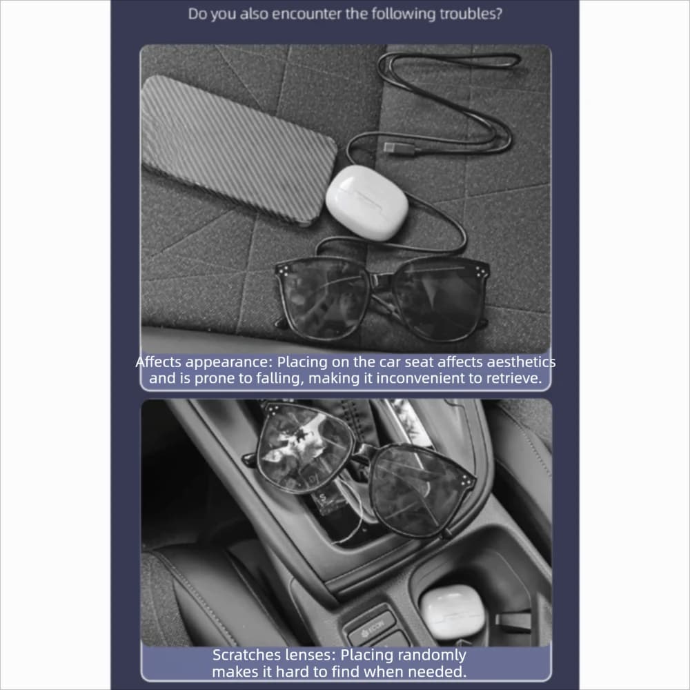 Borsa portaoggetti da appendere per auto con gancio, organizer universale in pelle premium, anti-graffio, per cruscotto e bocchette di ventilazione, per veicoli