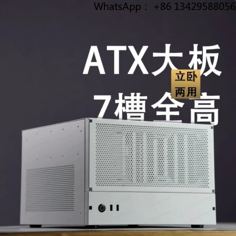 L8-Bay NAS Chassis, ATX Case for Black Synology System, High Capacity Storage Hard Disk Enclosure