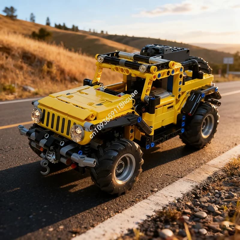 687 pz MOC Jeepped Wrangler Full Time RC MOD Modello Tecnico Regalo Di Natale Building Blocks Giocattolo Costruzione FAI DA TE Idea Mattoni Per Bambini