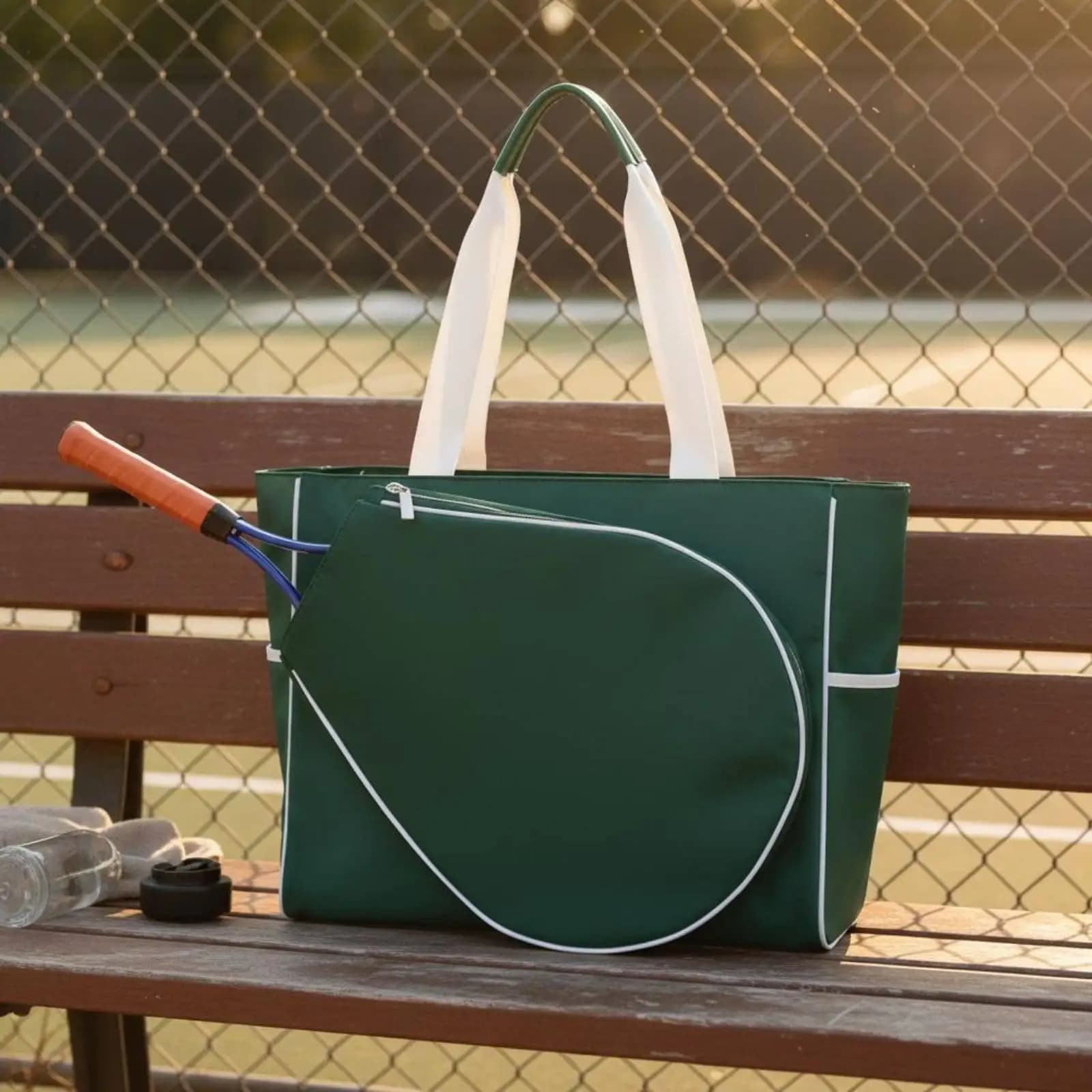 Tennis Tote Bag Multi-Functional Badminton Racket Carrier Multifunctional Sports Tote with Racket Pocket for Gym, Travel