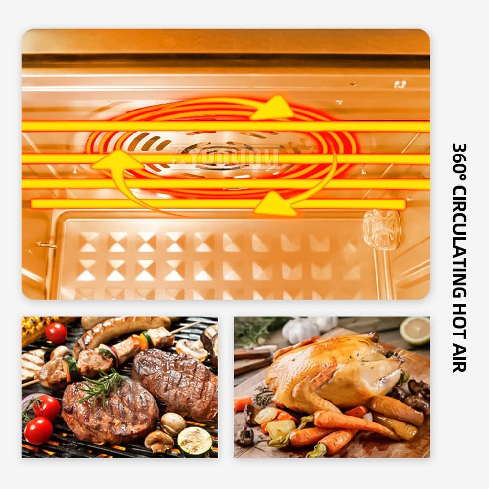 Stainless Steel Electric Oven for Cooking Kitchen Appliances Oil Free Air Fryer