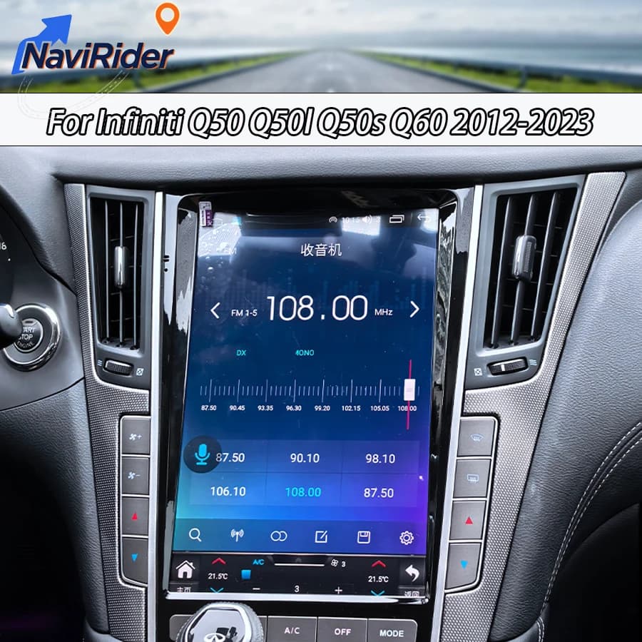 12.1'' For Infiniti Q50 Q50L Q50S Q60 2012-2023 Car Radio Multimedia Player Android Screen Carplay Auto Navigation Head Unit GPS