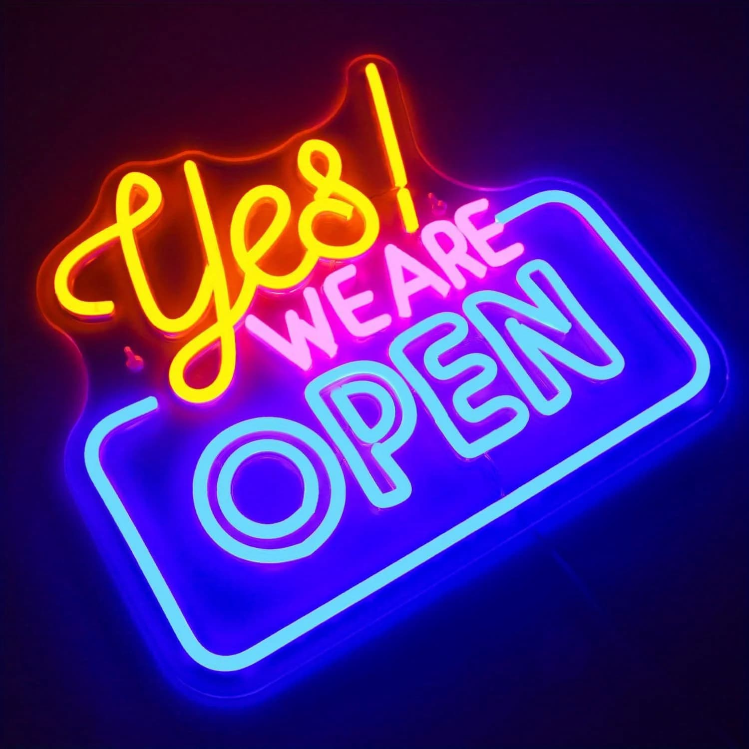 Insegne al Neon aperte sì siamo aperti insegne a led dimmerabili decorazioni da parete insegne aperte per affari, caffè, negozio, Bar, panetteria, negozio di Hotel