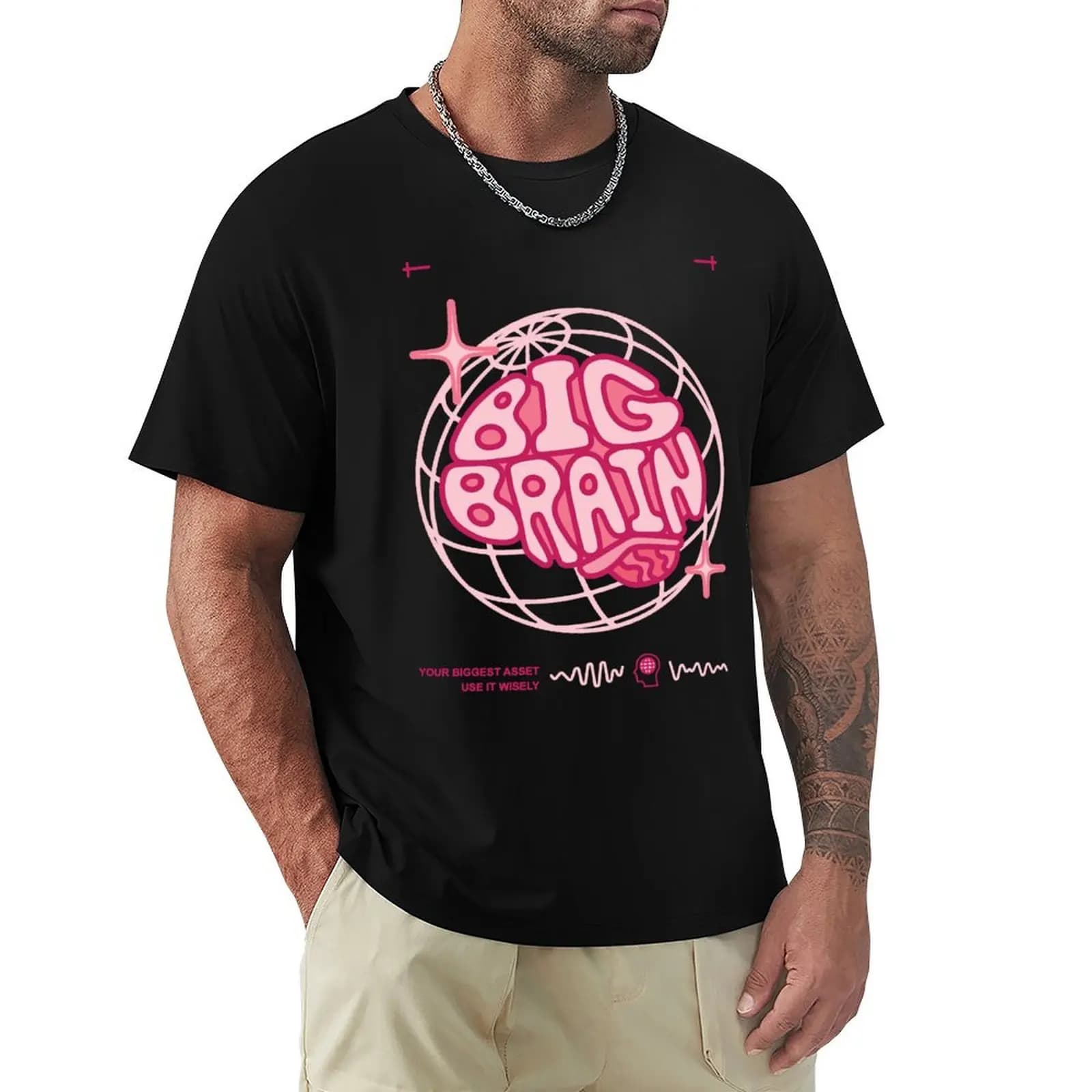 Big Brain - Version 1 T-Shirt Work Wear Lightweight Tee