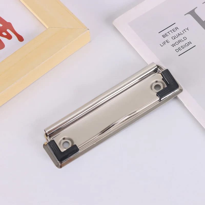 10 Pcs Spring-Loaded Metal Clipboard Clamps, Mountable File Folder Clips, Office & School Stationery