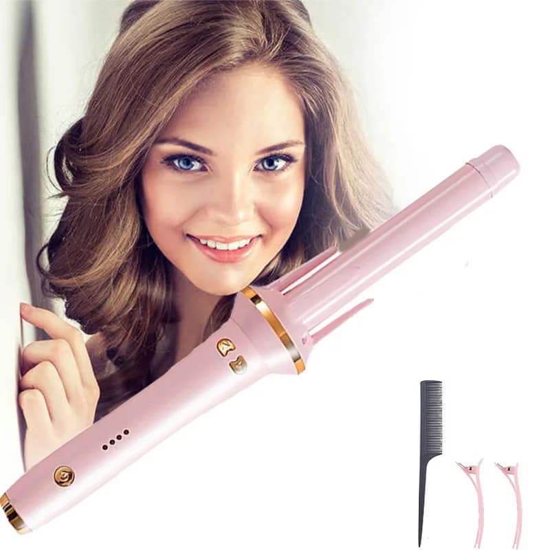 Portable Adjustable Fast Heating Styling Curling Iron Electric Curling Iron Automatic Rotating Curling Iron Hair Styling Tool