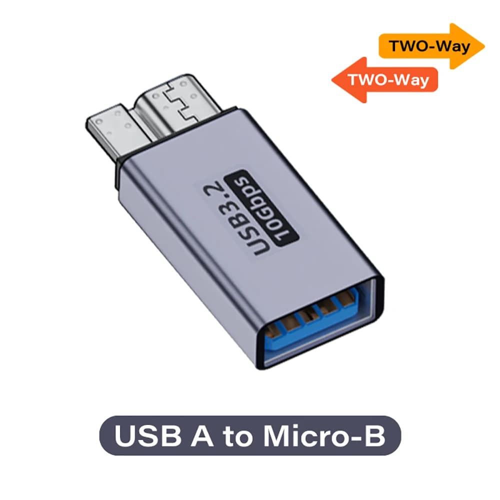Adattatore di prolunga da USB C a Micro USB 10Gbps, convertitore da USB A femmina a USB 3.0 tipo C maschio per laptop, disco rigido esterno HDD