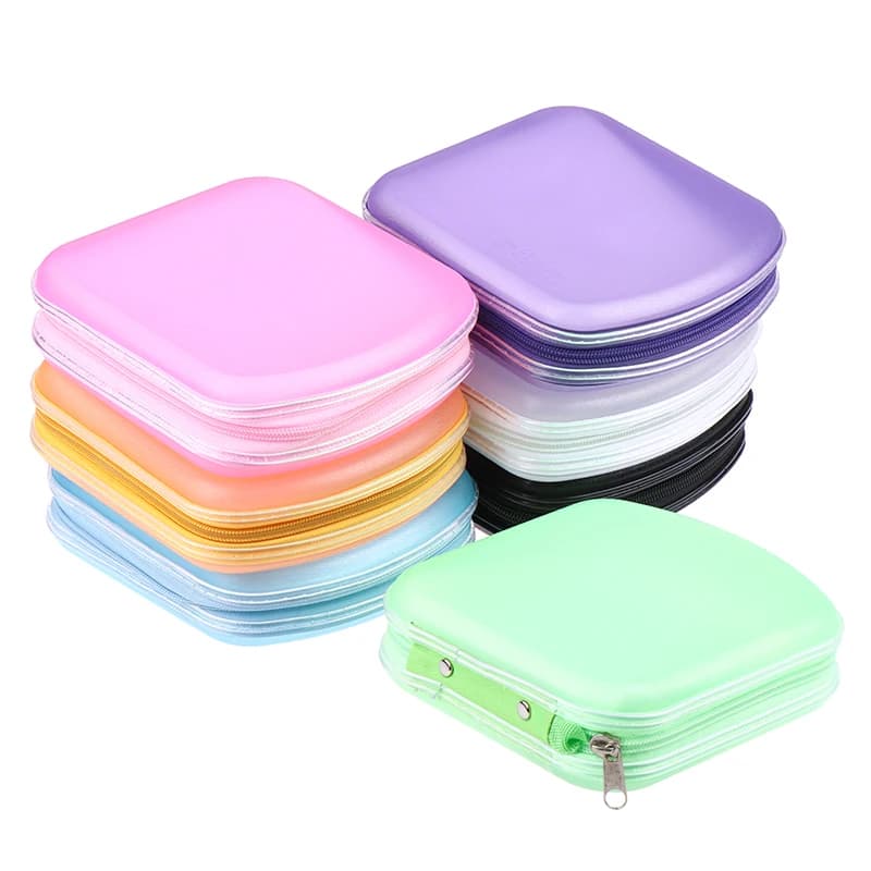 Portable 40pcs Disc CD DVD Wallet Storage Organizer Case Box Holder CD Sleeve Bag Album Box Case con cerniera CD Storage Cover