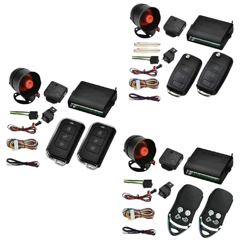 Kit sistema di chiusura porta allarme remoto universale per auto Kit sistema di accesso senza chiave per auto con 2 telecomandi Accessori per auto