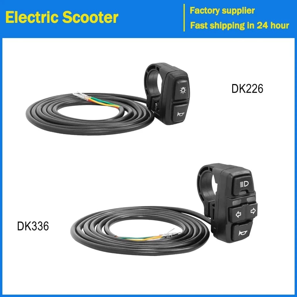 Electric Bike Scooter Light Switch DK226 Clacson Ebike Switch for Bike Motorcycle Button can control direction indicators lights DK336