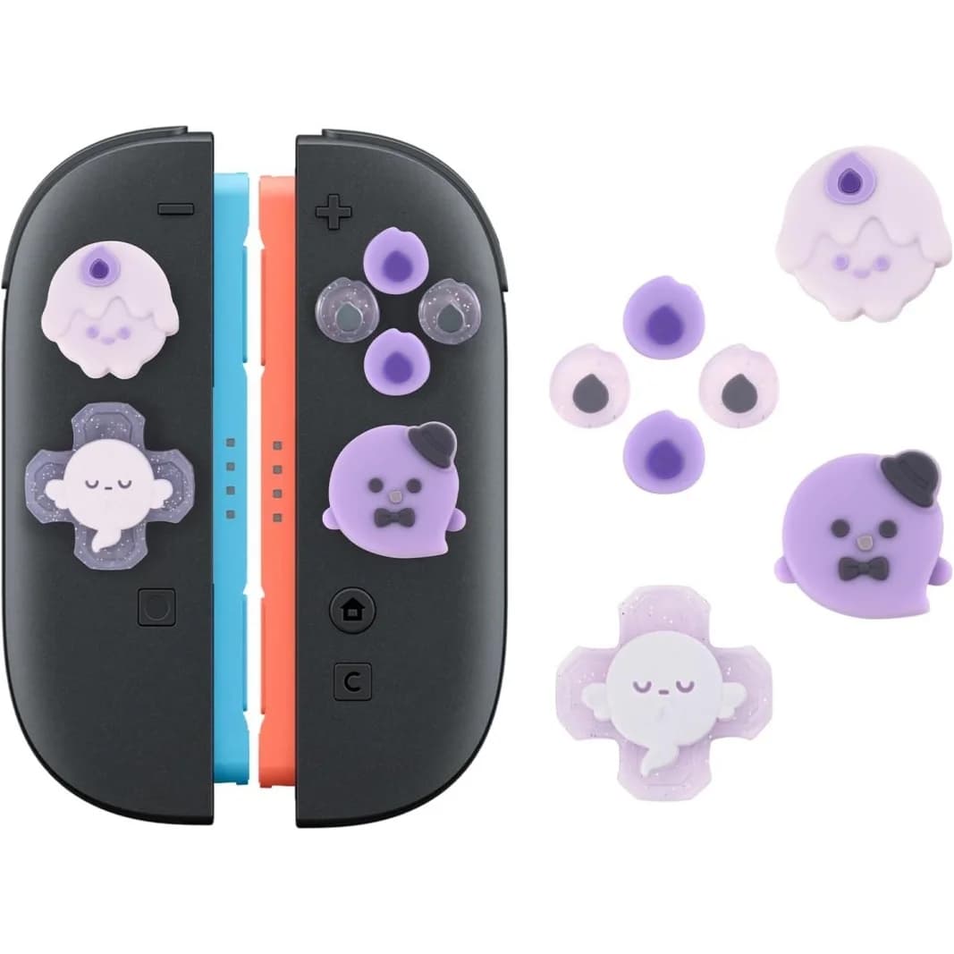 Adesivi Carini per Pulsanti ABXY, Copri Joystick per Switch 2, Copri Pulsanti D-Pad a Croce, Set di Impugnature in Silicone Compatibili con NS2
