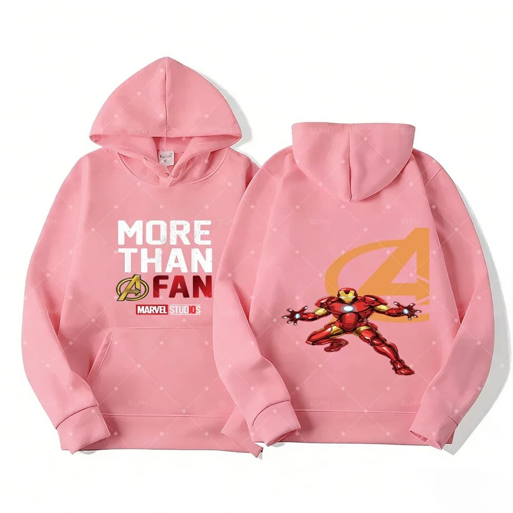 Felpe con Cappuccio Avengers Iron Man per Famiglia: Eleganti Felpe Genitore-Figlio con Tema MARVEL per Bambini e Adulti