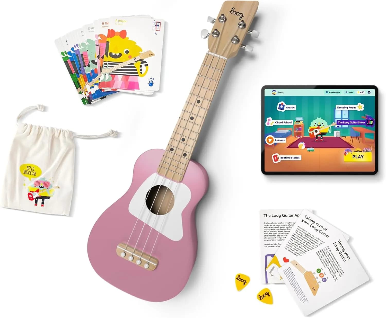 Soprano Ukulele for Beginners and Kids, Includes Lessons and App, Pink, All Ages