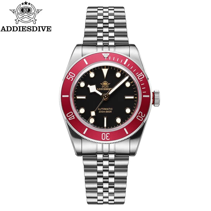 ADDIESDIVE 39mm Orologi da uomo Vetro zaffiro BGW9 Super luminoso 200M Impermeabile Acciaio 316L Orologi meccanici automatici