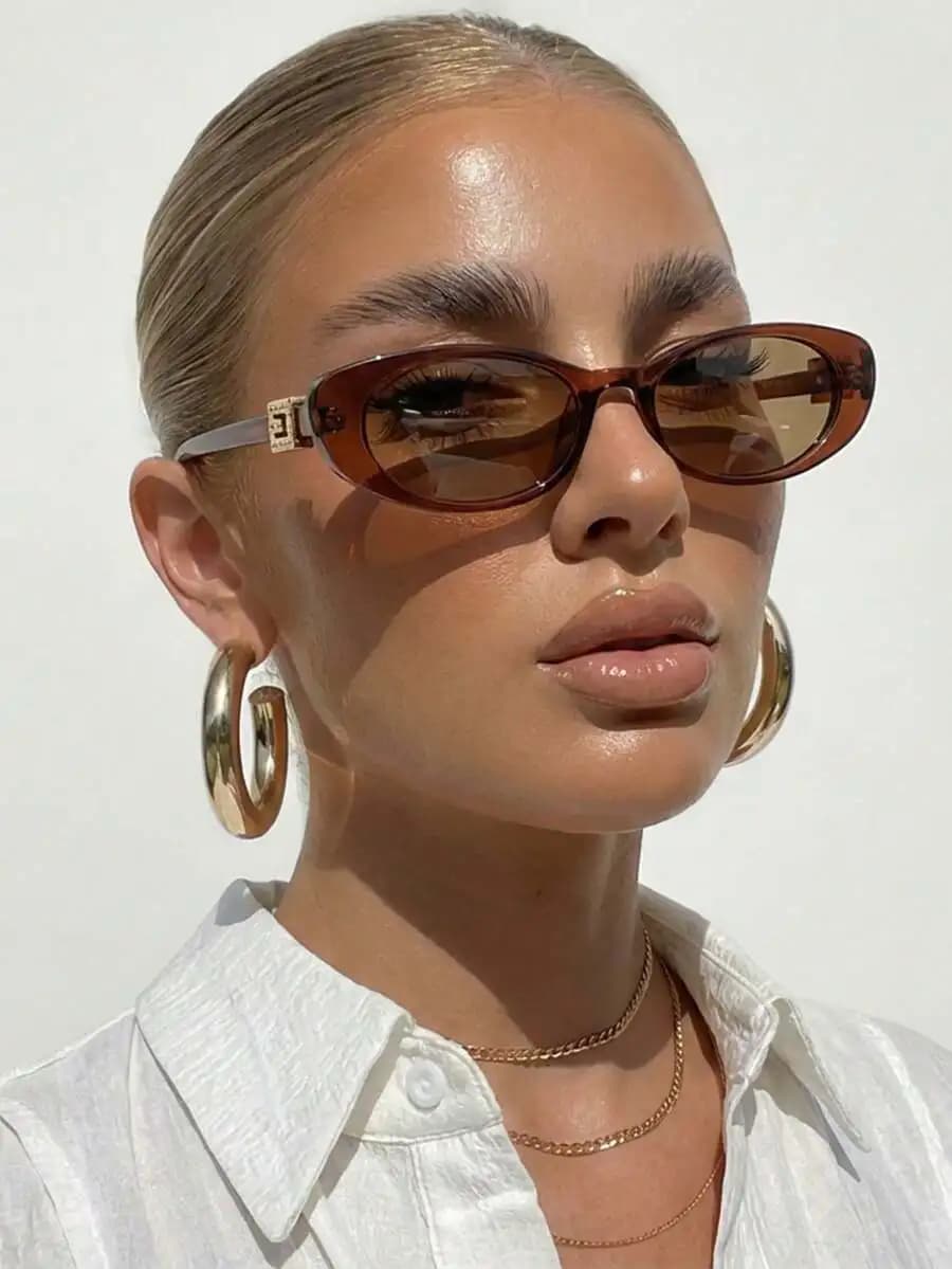 1pair Women Plastic Frame Casual Style Classic Modern Simple Style Basic All-Match Fashion Eyeglasses For Street Snap,Daily Life