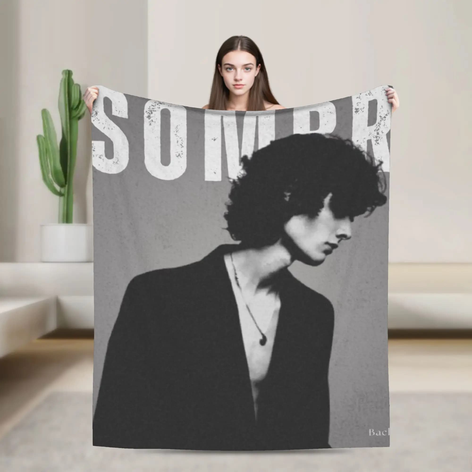 Sombr Music Blanket Warm Soft Funny Plush Throw Blanket For Couch Bed Decorative Flannel Bedspread Bed Cover