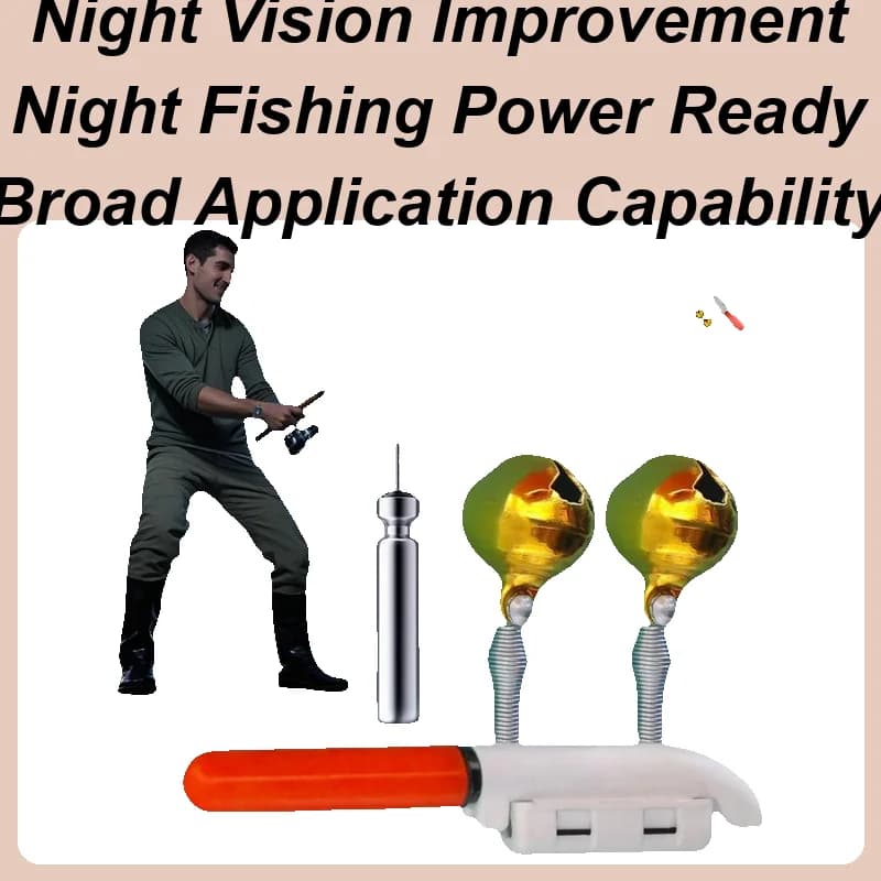 Clip luminosa per canna da pesca Luci per canna da pesca Indicatore impermeabile Lampada per ecoscandaglio Bastone luminoso stabile Accessorio notturno Bastone luminoso