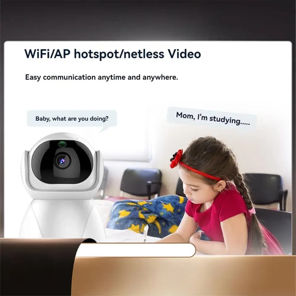 Telecamera di sicurezza interna per baby monitor domestico Telecamere per cani-gatti-animali domestici Telecamere di sorveglianza con visione notturna-X64A