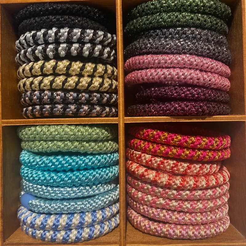 8 pezzi/lotto elastici colorati alla moda per capelli da donna, per braccialetti, elastici per capelli da ragazza, elastici per capelli Knekki, corda per capelli Knekki, elastico per capelli.
