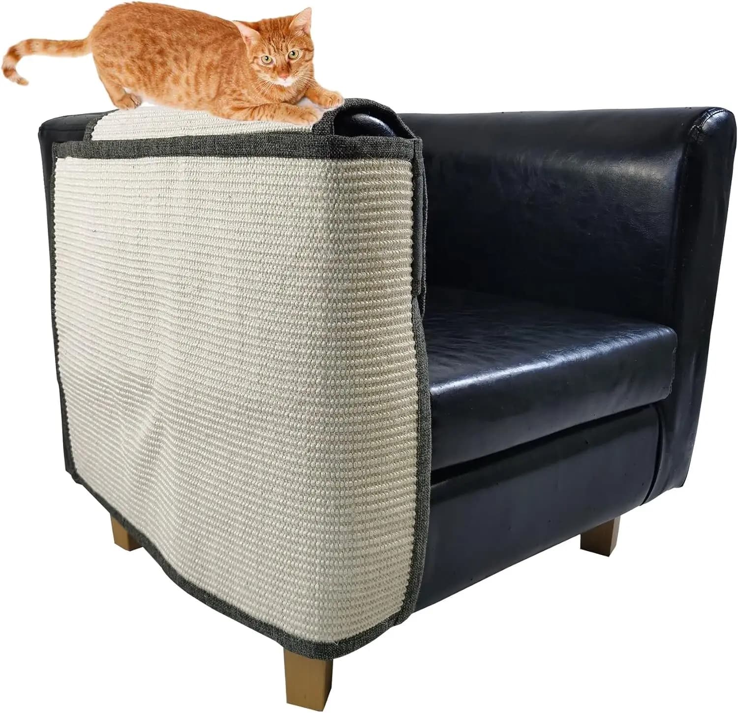 Protezione per Divano Antigraffio per Gatti - Protezione Angolare in Sisal Naturale per Mobili, Facile da Installare