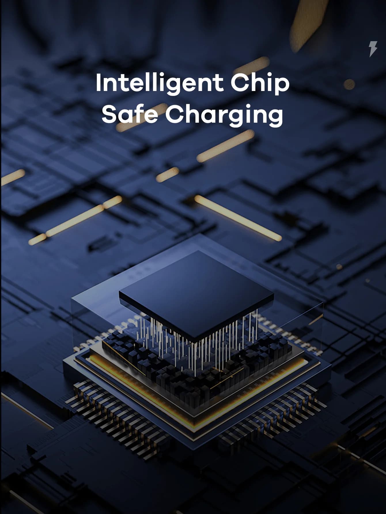 Caricabatterie Intelligente Smart Chip 15W 3.1A con Cavo da 1M, Doppia Porta USB-A e Type-C, Tecnologia di Ricarica Sicura