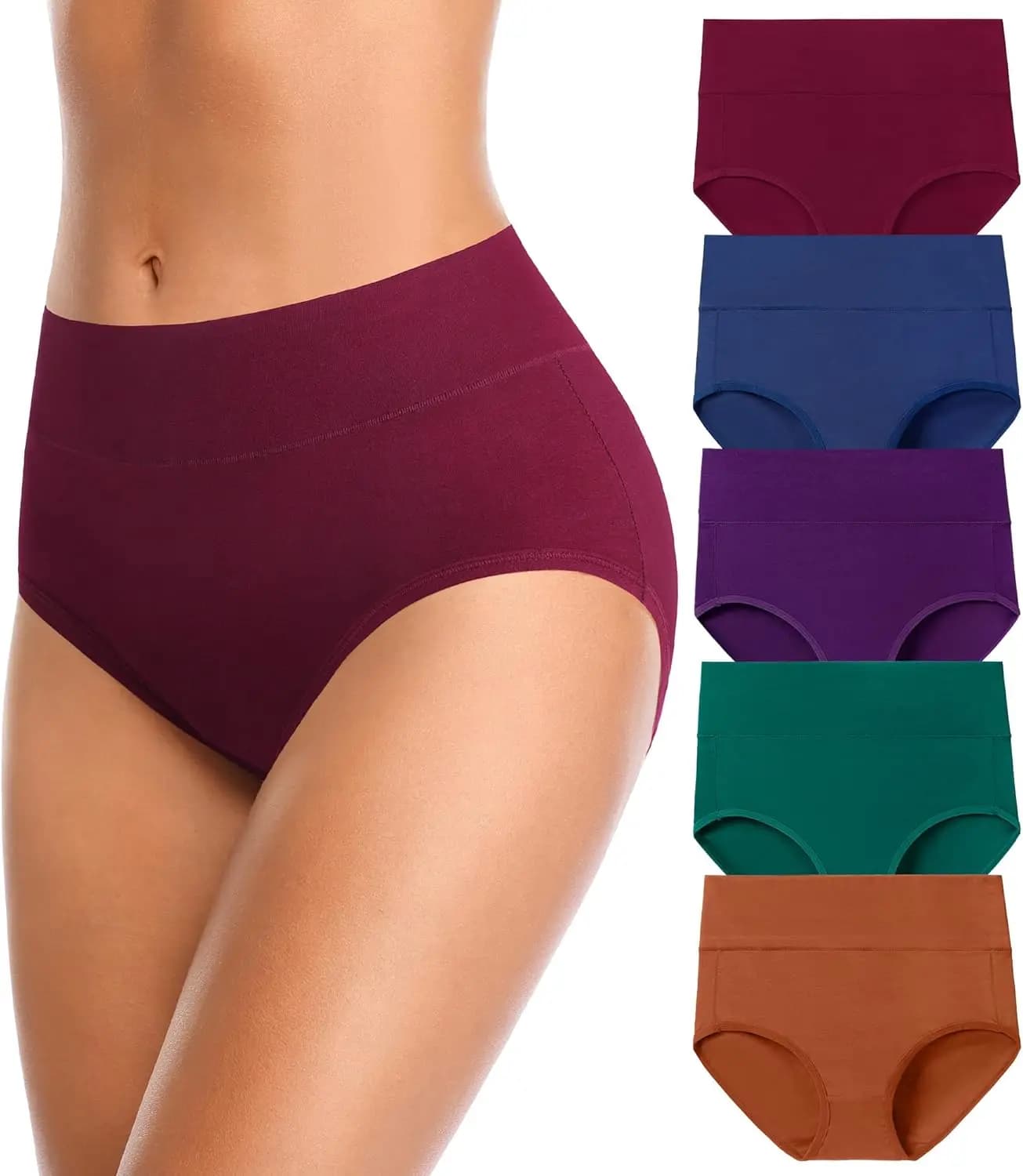 Slip in cotone ecologico da donna, confezione da 5, intimo morbido e traspirante