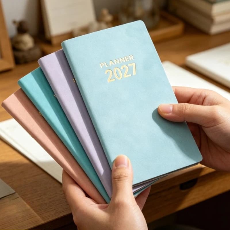A6 Portable Pocket Planner 2027 English 365 Days Daily Weekly Agenda Notebook Time Management Efficiency Handbook