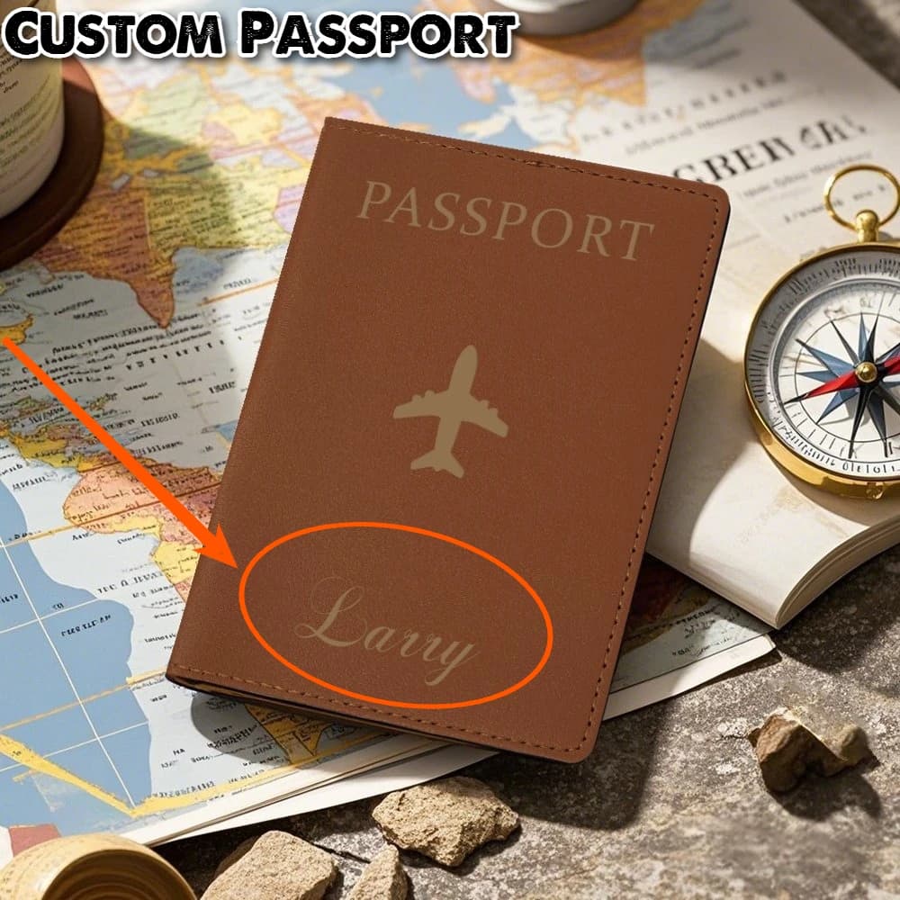 Custom Passport Cover Passport Holder World Map Organizer Protective Card Case Credit Card Holder ID Document Passport Wallet