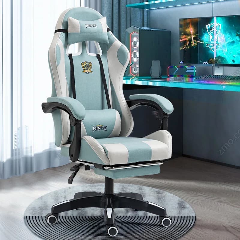 Sedia da Gaming Ergonomica con Supporto Lombare e Poggiapiedi Confortevole, Arredamento per Ufficio e Casa, Vendita Diretta dalla Fabbrica