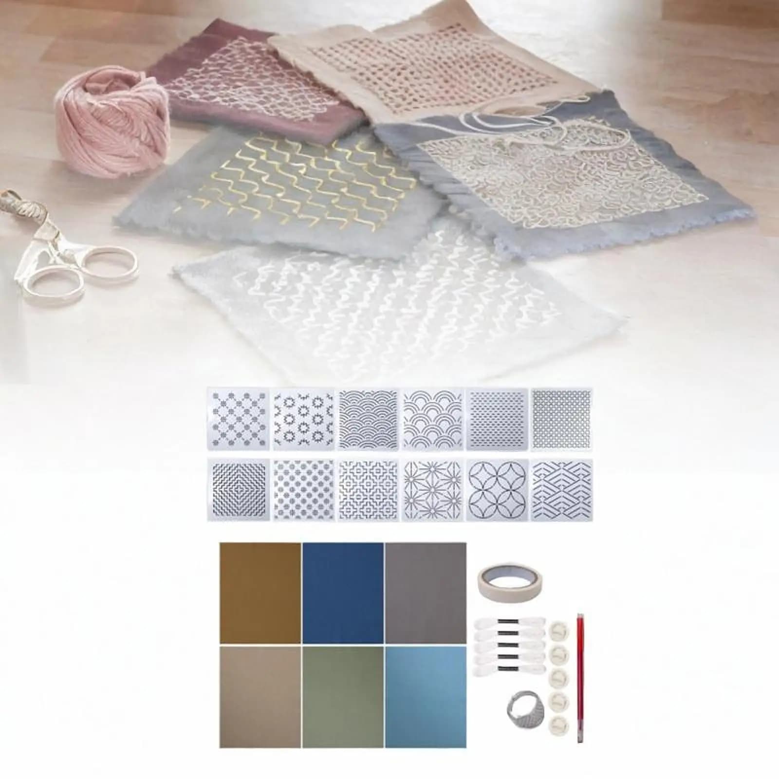 Japanese Embroidery Kit Accessories Sewing Set Tools for Traditional Quilting Coaster