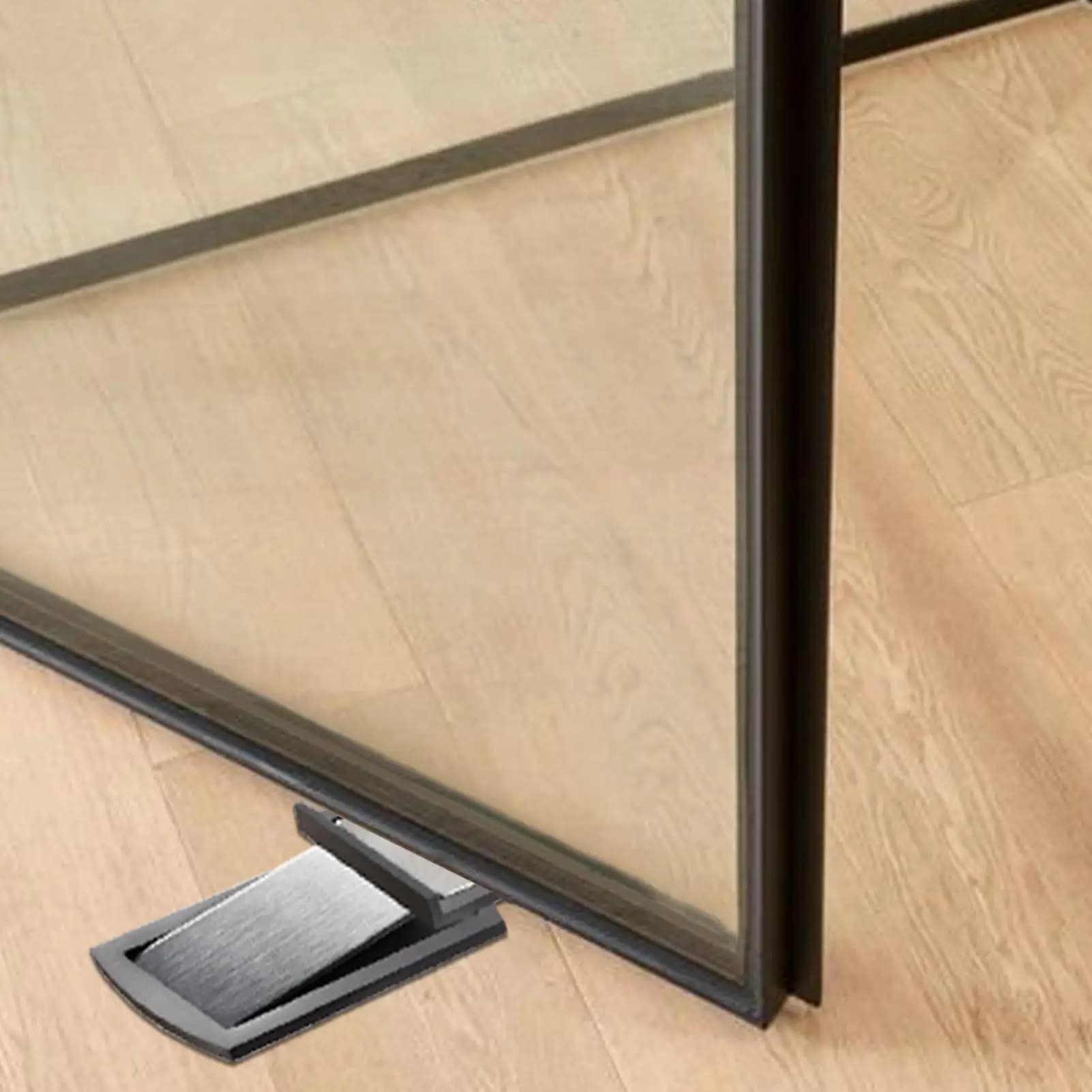 Fermaporta magnetico Fermaporta silenzioso con cuneo in acciaio inossidabile Fermaporta ultra sottile per il fondo della porta per lavori a pavimento del negozio domestico