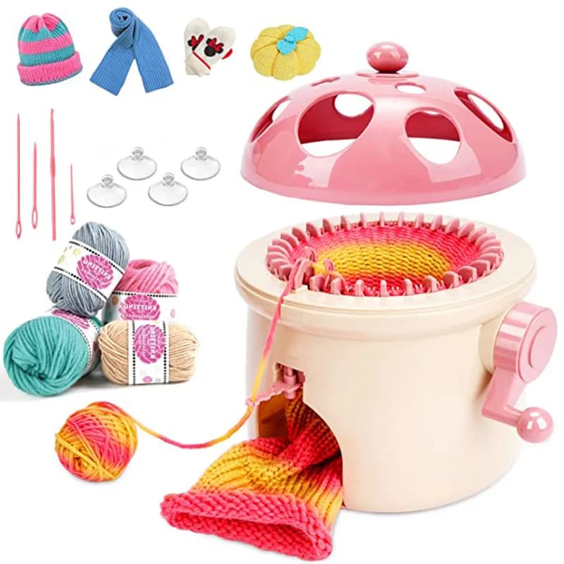 32 aghi fungo casa macchina per maglieria a mano fai da te creativo sciarpa maglione bambini cappotto strumenti per maglieria giocattoli per ragazze