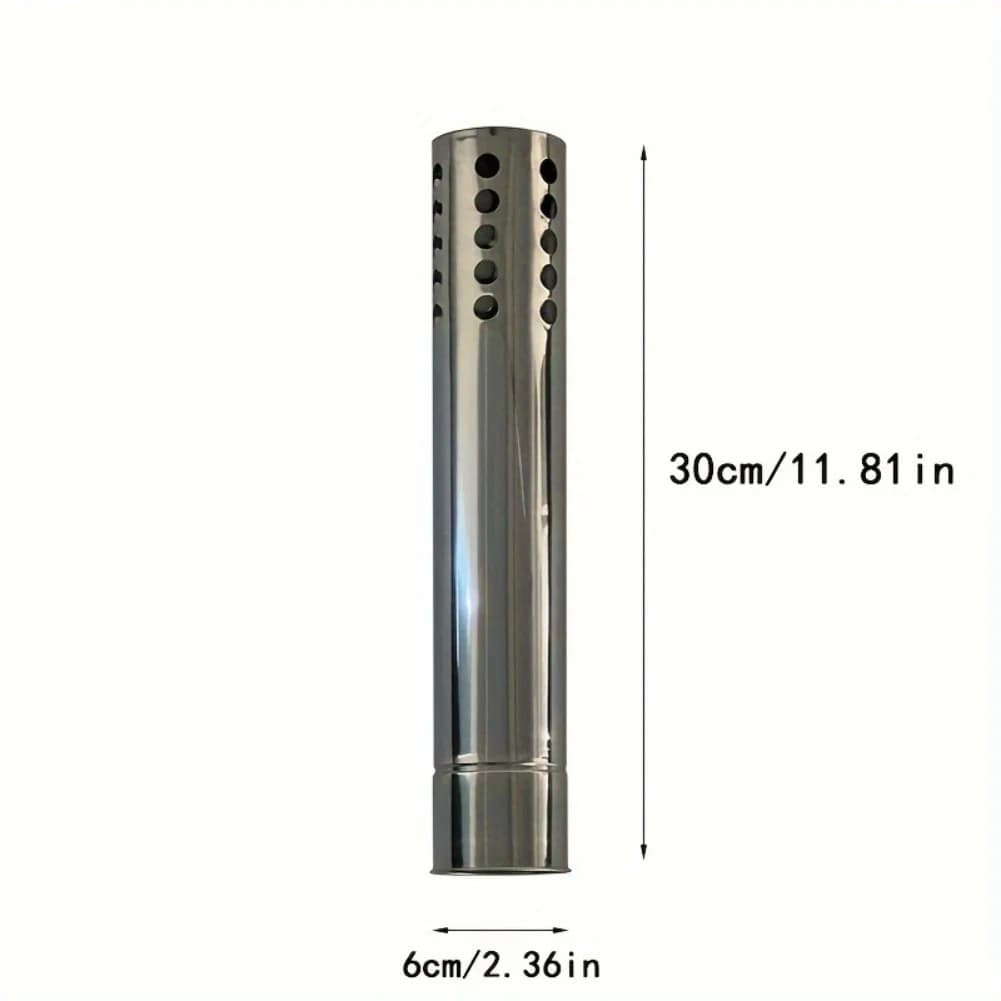 Kit Tubo Fumo in Acciaio Inossidabile per Stufe a Legna, Progettato per Tende da Campeggio, Cabine e Ripari Esterni - Set da 5 Pezzi