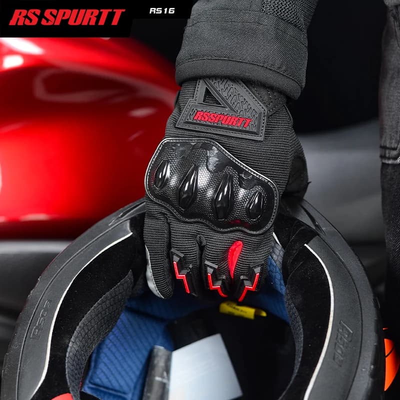 RS Full Finger Summer Motorcycle Gloves Breathable Anti-Slip Riding Gloves Lightweight Wear-Resistant Motocross Gloves
