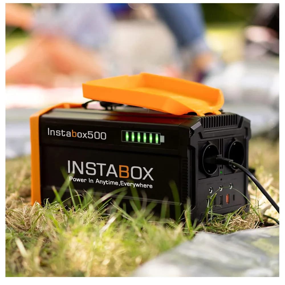 Power Bank portatile leggero da 800 W per campeggio, ricarica solare, batteria al litio da 444 Wh, silenziosa ed ecologica