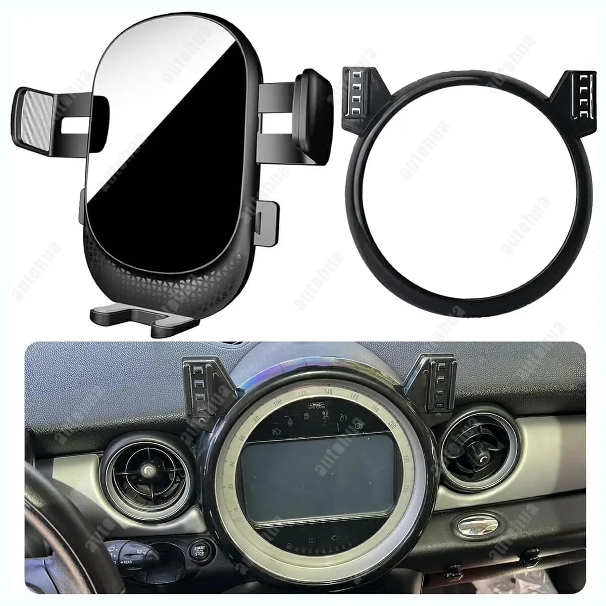 For MINI Cooper 2007-2013 Car Phone Holder Stand GPS Bracket Dashboard Clip Mount For iPhone & All Mobile Phone