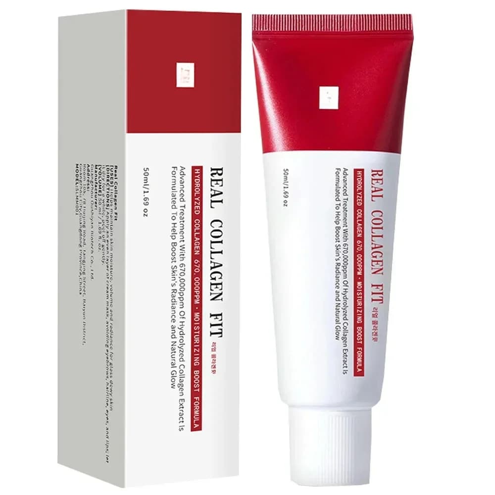 Maschera al Collagene Reale, Maschera Avvolgente al Collagene, Collagene 670.000ppm, Maschera Facciale Peel-Off per Elasticità, Idratazione, Luminosità, Pelle Effetto Vetro