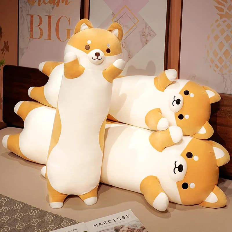 130cm Giant Long Shiba Inu Dog Plush Toy Throw Pillow Stuffed Soft Animal Corgi Chai Cushion Kawaii Birthday Valentine Present