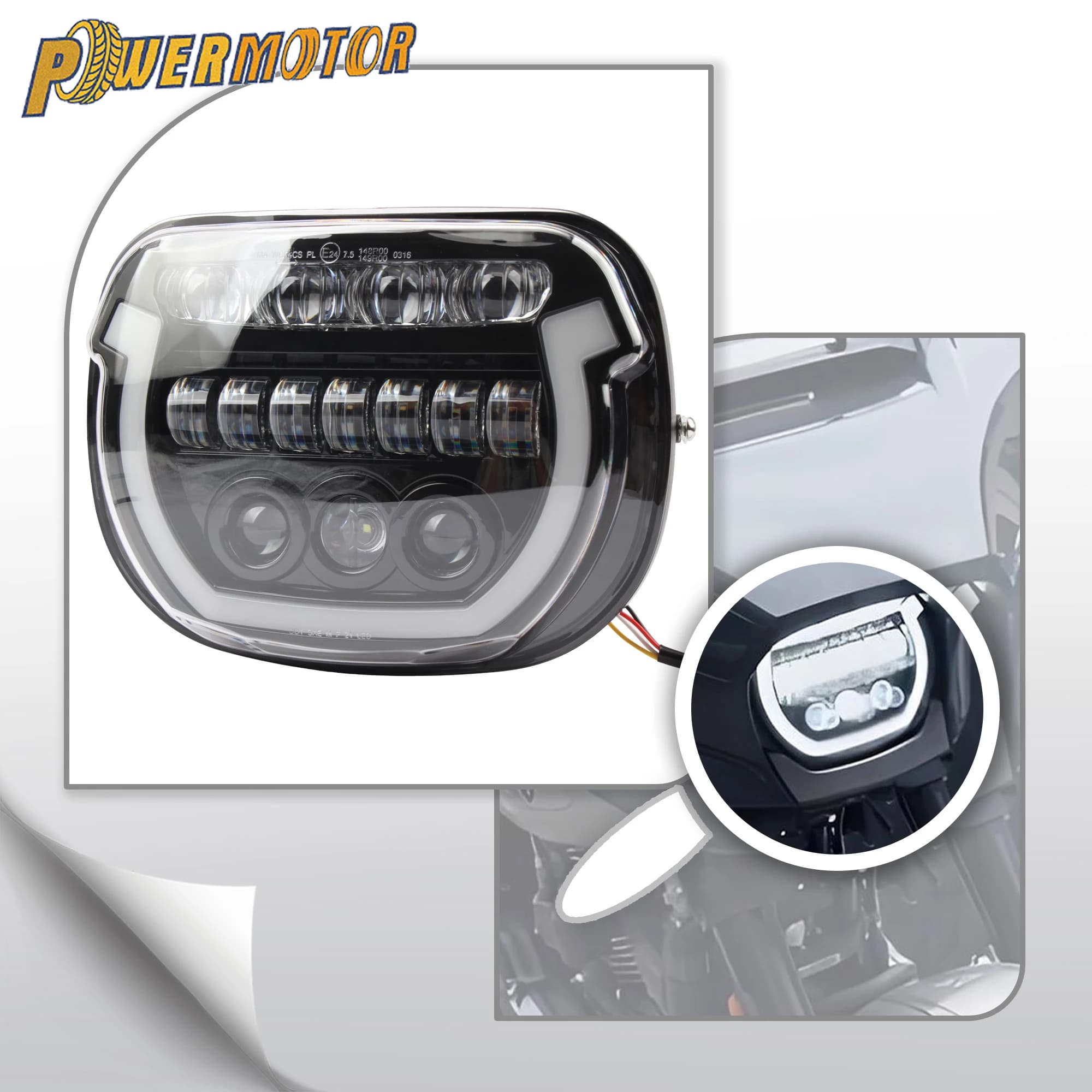 Per Harley Moto Faro A LED Fascio Alto/Basso DRL per Touring Street Glide CVO/SE FLHXSE FLHX/I Moto Faro di Ricambio