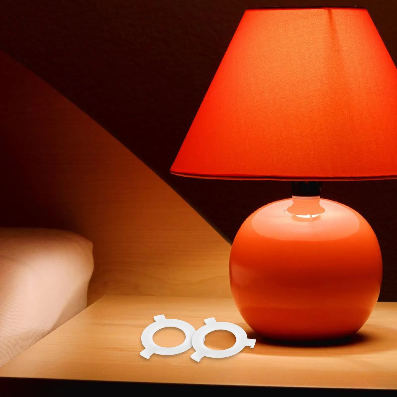 20-piece lampshade adapter ring, from E27 to E14, lampshade gear rings, durable plastic spare adapter for lighting fixtures