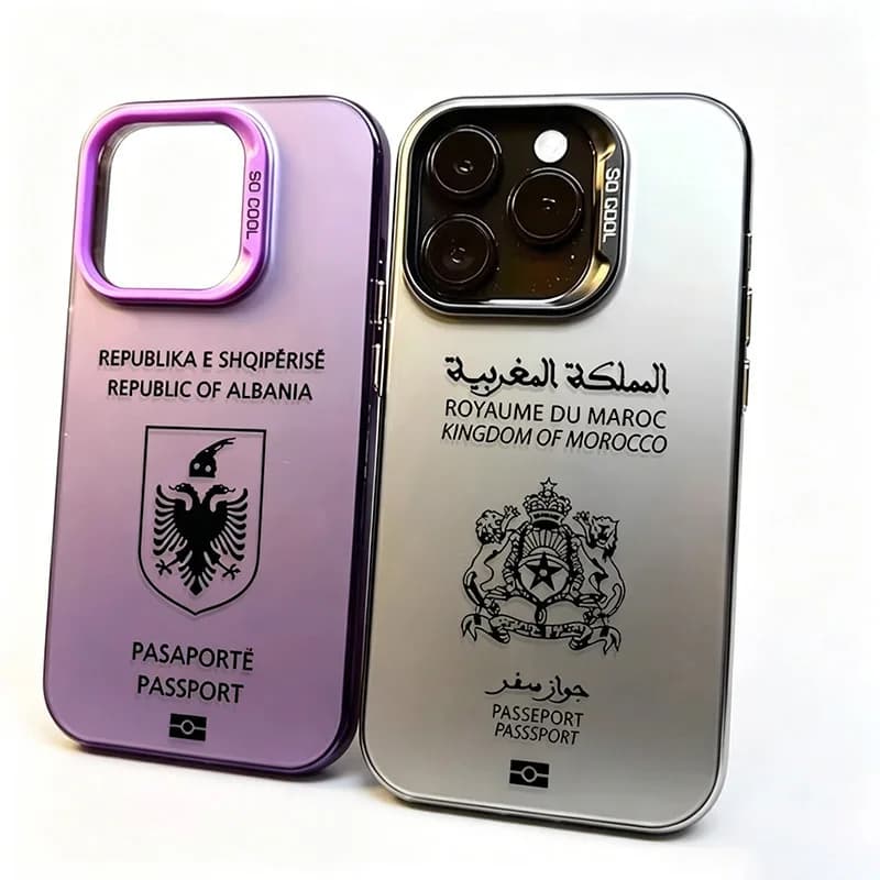 Morocco Albania Passport Phone Case For Samsung Galaxy S26 S23 S22 S24 S25 Ultra Plus FE A27 A17 A36 A37 A55 A16 A26 A56 Case