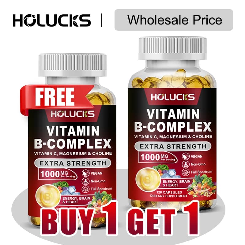 Buy 1 receive 1 free! Pure complex supplement of vitamin B, for energy, metabolism and nervous system, immune defense and stress relief