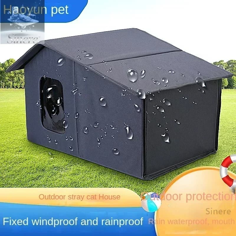 Rifugio per animali domestici impermeabile, pieghevole, caldo, per gatti all'aperto, letto per gatti, gatti, cani, riparo, grotta per gatti resistente alle intemperie