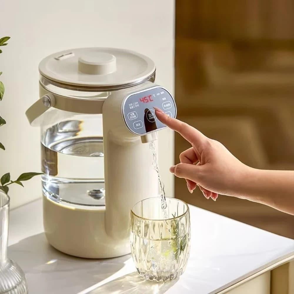 Bollitore elettrico multifunzionale per uso domestico con controllo della temperatura e funzione di mantenimento in caldo integrata