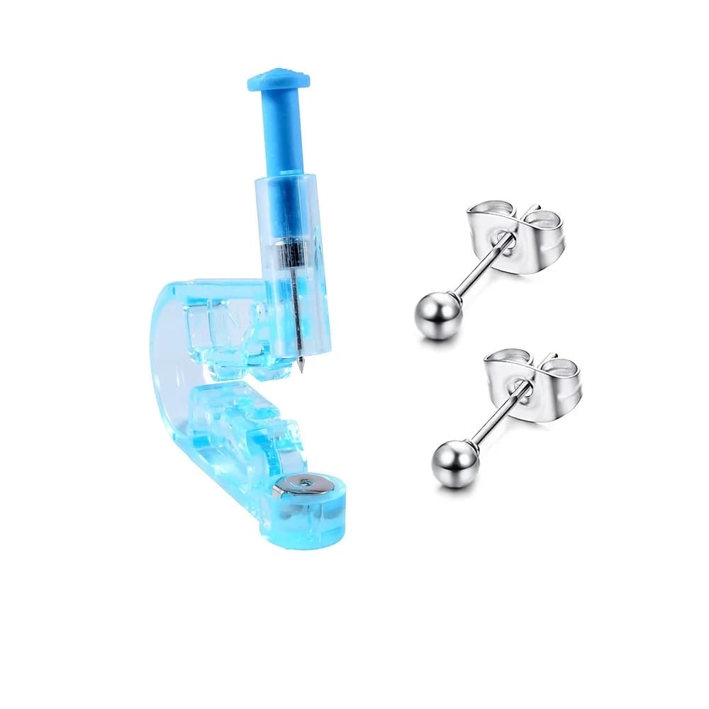 3 PCS Piercing Tool And Steel Ball Stud Earrings Set Stud Tool Piercing Tool Safety Piercing Tool CZ Piercing Tool Set JKC Store