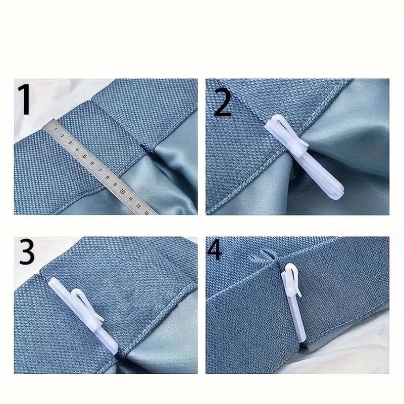 57 pcs 7cm Adjustable Curtain Hooks, Adjustable Height Design for Living Room Curtains, Multipurpose